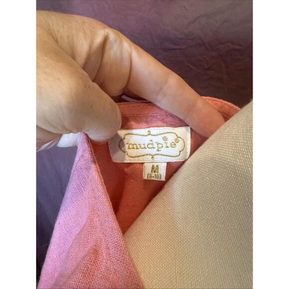 Mud Pie Gigi Tunic Medium Pink Medallion Preppy Sleeveless - Picture 6 of 7